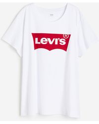 H&M - Levis Pl Perfect Tee Plus Batwing Weiß - Lyst