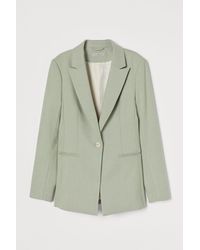 H&M Single-breasted Jacket - Green
