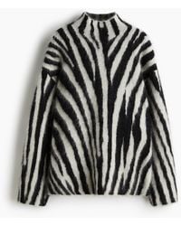 H&M - Pull En Mohair Mélangé Avec Col Cheminée - Lyst