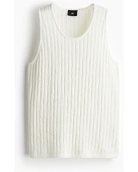 H&M - Débardeur Regular Fit En Maille Côtelée - Lyst