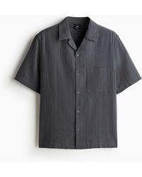 H&M - Chemise Regular Fit en lin mélangé avec col cubain - Lyst