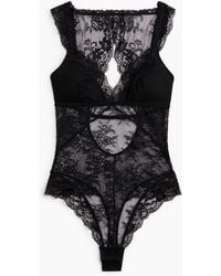 H&M - Tangabody aus Spitze mit wattierten Cups - Lyst