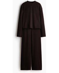 H&M - 2-piece jersey top and trousers set - Lyst