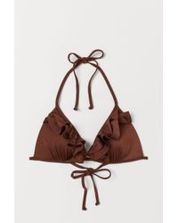 H&M Push-up Triangel-Bikinitop - Natur