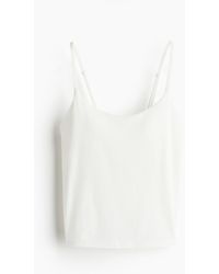 H&M - Top paddé en microfibre avec bretelles fines - Lyst
