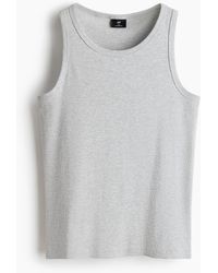 H&M - Geribde Tanktop - Lyst