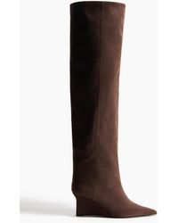 H&M - Overknee-Stiefel mit Keilabsatz - Lyst
