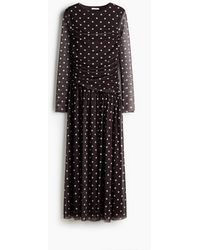 H&M - Drapiertes Meshkleid - Lyst