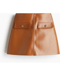 H&M - Minirok Met Coating - Lyst