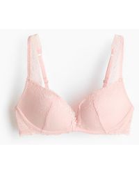 H&M - Bügelloser Push-up-BH mit Spitze - Lyst