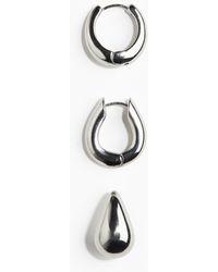 H&M - 3er-Pack Ohrringe - Lyst