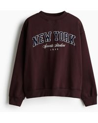 H&M - Sweatshirt mit Textmotiv - Lyst
