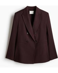 H&M - Double-breasted Blazer Zonder Sluiting - Lyst