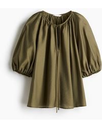 H&M - Bluse mit Ballonärmeln - Lyst