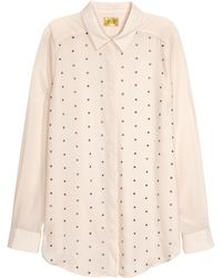 H&M Blouse cloutée - Neutre