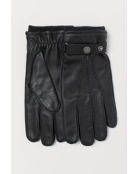 H&M Lederhandschuhe - Schwarz