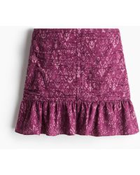 H&M - Minijupe mit Raffungen - Lyst