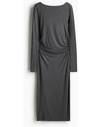 H&M - Drapiertes Bodycon-Kleid - Lyst
