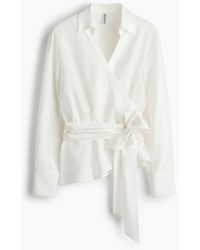 H&M - Overslagblouse Van Viscosemix - Lyst