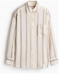 H&M - Oversized Linnen Overhemdblouse - Lyst