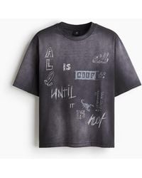 H&M - Bedrucktes T-Shirt in Oversized Fit - Lyst