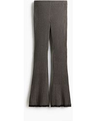 H&M - Ribgebreide Metallic Broek - Lyst
