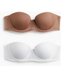 H&M - Set Van 2 Padded Balconette-bh's Van Microvezel - Lyst