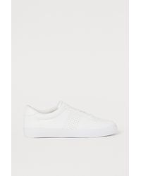 h & m white sneakers