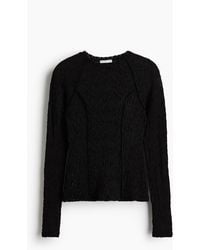 H&M - Jerseyshirt im Spitzenlook - Lyst