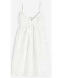 H&M - Robe avec broderie anglaise - Lyst