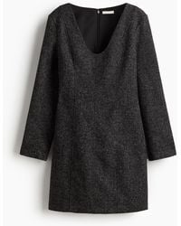 H&M - Bouclé-Kleid mit Langarm - Lyst