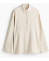 H&M - Oversized Bluse aus Leinenmix - Lyst