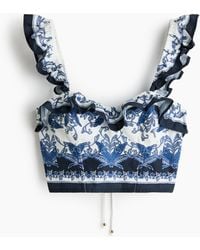 H&M - Top bustier en popeline de coton - Lyst