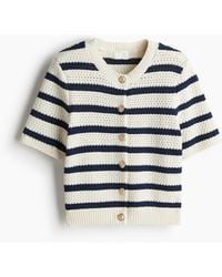 H&M - Cardigan in Strukturstrick - Lyst