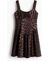 H&M - Robe imprimée avec jupe évasée - Lyst