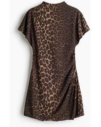 H&M - Drapiertes Kleid mit Turtleneck - Lyst