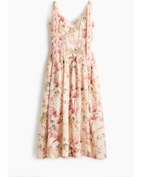 H&M - Kleid aus Leinenmix mit Bindeträgern - Lyst