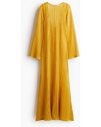 H&M - Maxikleid aus Pointelle-Jersey - Lyst