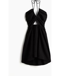 H&M - Kleid mit ausgestelltem Jupe und Cut-outs - Lyst