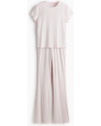 H&M - Geribde Pyjama Van Modal - Lyst
