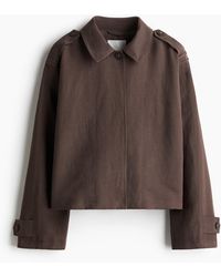 H&M - Oversized Jacke aus Leinenmix - Lyst