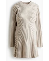 H&M - MAMA Geripptes Strickkleid - Lyst