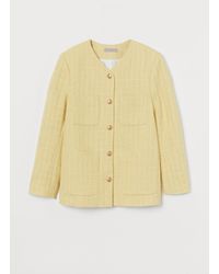H&M Bouclé Jacket - Yellow
