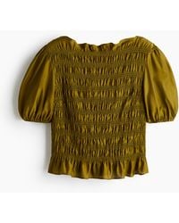H&M - Gesmokte Bluse - Lyst