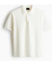 H&M - Polo Regular Fit En Maille Texturée - Lyst