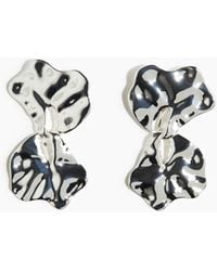 H&M - Boucles D'Oreilles Martelées Avec Pendentif - Lyst