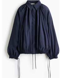 H&M - Oversize-Bluse mit Kordelzugdetails - Lyst