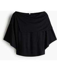 H&M - Cape-detail Jersey Top - Lyst