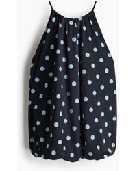 H&M - Top Drapé Avec Base À Effet Boule - Lyst
