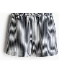 H&M - Short Van Linnenmix Met Drawstring - Lyst